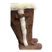 Load image into Gallery viewer, Lauren by Ralph Lauren Rosella Boots Brown Shearling-Lined Knee-High Boots