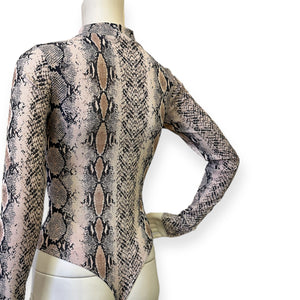 Pretty Little Thing Snake Print Bodysuit