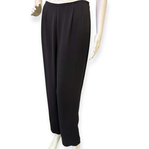 Elegant Silk Black Women's Pants