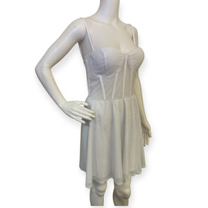 Gaia Glitter Mesh Mini Dress