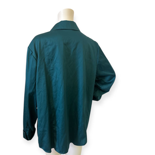 Coldwater Creek Elegant Teal Button-Up Shirt