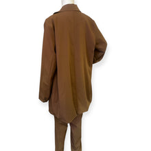 Load image into Gallery viewer, Elegant Brown Oversized suit jacket Pantsuit