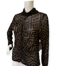 Load image into Gallery viewer, Geometric Patterned Sweet Rain Sheer Top