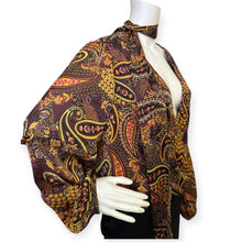 Load image into Gallery viewer, Marisol Printed Tie-Neck Banded-Waist Top