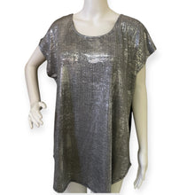 Load image into Gallery viewer, Silver Metallic Women's Top