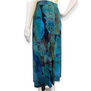 Jones Studio Blue Abstract Maxi Skirt