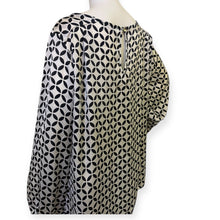 Load image into Gallery viewer, Edas Italian Designer Beige Geometric Retro 60&#39;s Style Blouse