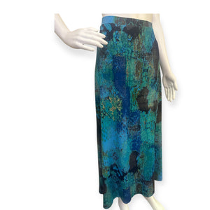 Jones Studio Blue Abstract Maxi Skirt