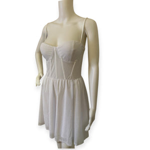 Gaia Glitter Mesh Mini Dress
