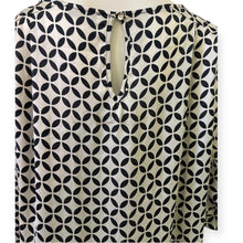 Load image into Gallery viewer, Edas Italian Designer Beige Geometric Retro 60&#39;s Style Blouse
