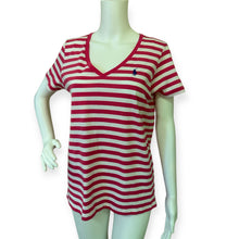 Load image into Gallery viewer, Stripe V-neck Polo shirt