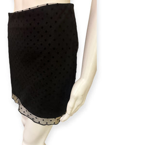 Elegant Polka Dot-Devoré Skort
