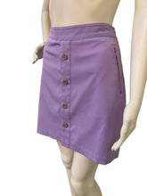 Load image into Gallery viewer, Lavender Button Pocket Mini Skirt