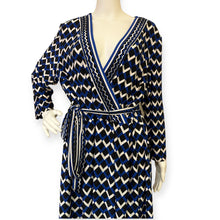 Load image into Gallery viewer, Roz &amp; Ali Geometric Print Wrap Dress