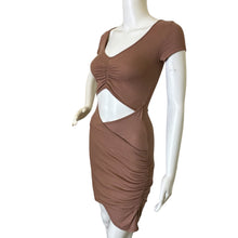 Load image into Gallery viewer, Twist Knot Cut Out Bodycon Ruched Dress