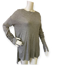 Load image into Gallery viewer, Lightweight Relaxed Long Sleeve Knit Top - Gray