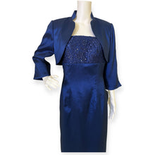 Load image into Gallery viewer, Elegant Sean Couture Beaded Spaghetti Strap Bolero Jacket with Dress