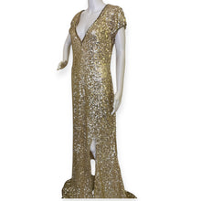 Load image into Gallery viewer, Primavera Couture Elegant Gold Sequin Evening Gown