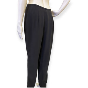 Elegant Silk Black Women's Pants