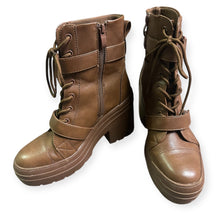 Load image into Gallery viewer, Limelight Women&#39;s Jazzie Brown Lace Up Zipper Platform Boots