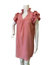 Load image into Gallery viewer, Soly Hux Ruffled V-Neck Short Sleeve Dress Top - Dusty Rose