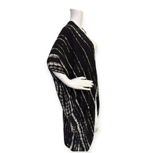 Load image into Gallery viewer, Black and Off White Striped Kimono