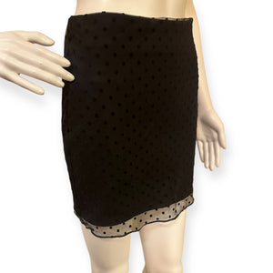 Elegant Polka Dot-Devoré Skort