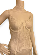 Load image into Gallery viewer, Elegant White Lace Lingerie Top with Garter