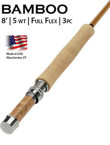 8-foot, 3-piece bamboo rod for 5-weight line Comes with Two