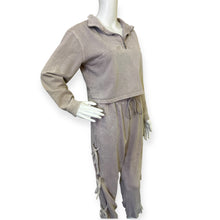 Load image into Gallery viewer, Women’s Blush Pink Drawstring Lounge Tie Set