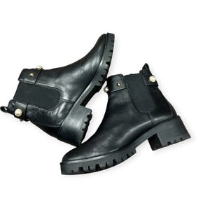 Karl Lagerfeld Paris Women's Fashion Boot with Pearl Accents