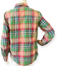 Load image into Gallery viewer, J.McLaughlin Women's Plaid Button-Up Shirt in Green, Red &amp; Navy