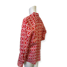 Load image into Gallery viewer, Red and White Chain Print Women's Top