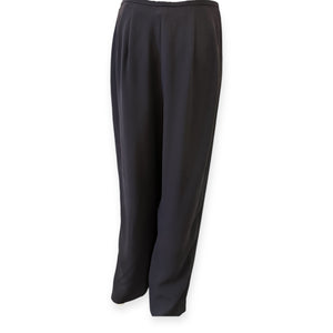Elegant Silk Black Women's Pants