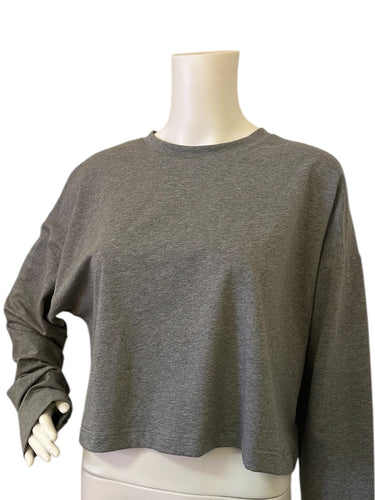 Long Sleeve Cropped Sweatshirt W/ Thumbholes