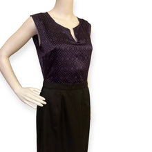 Load image into Gallery viewer, Banana Republic Black and Purple Color block dress