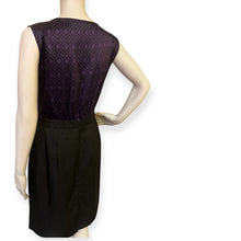 Load image into Gallery viewer, Banana Republic Black and Purple Color block dress