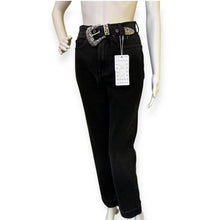 Load image into Gallery viewer, Le' AL.X Denim Built-In Western Belt High Rise Straight Leg Pocket Jeans