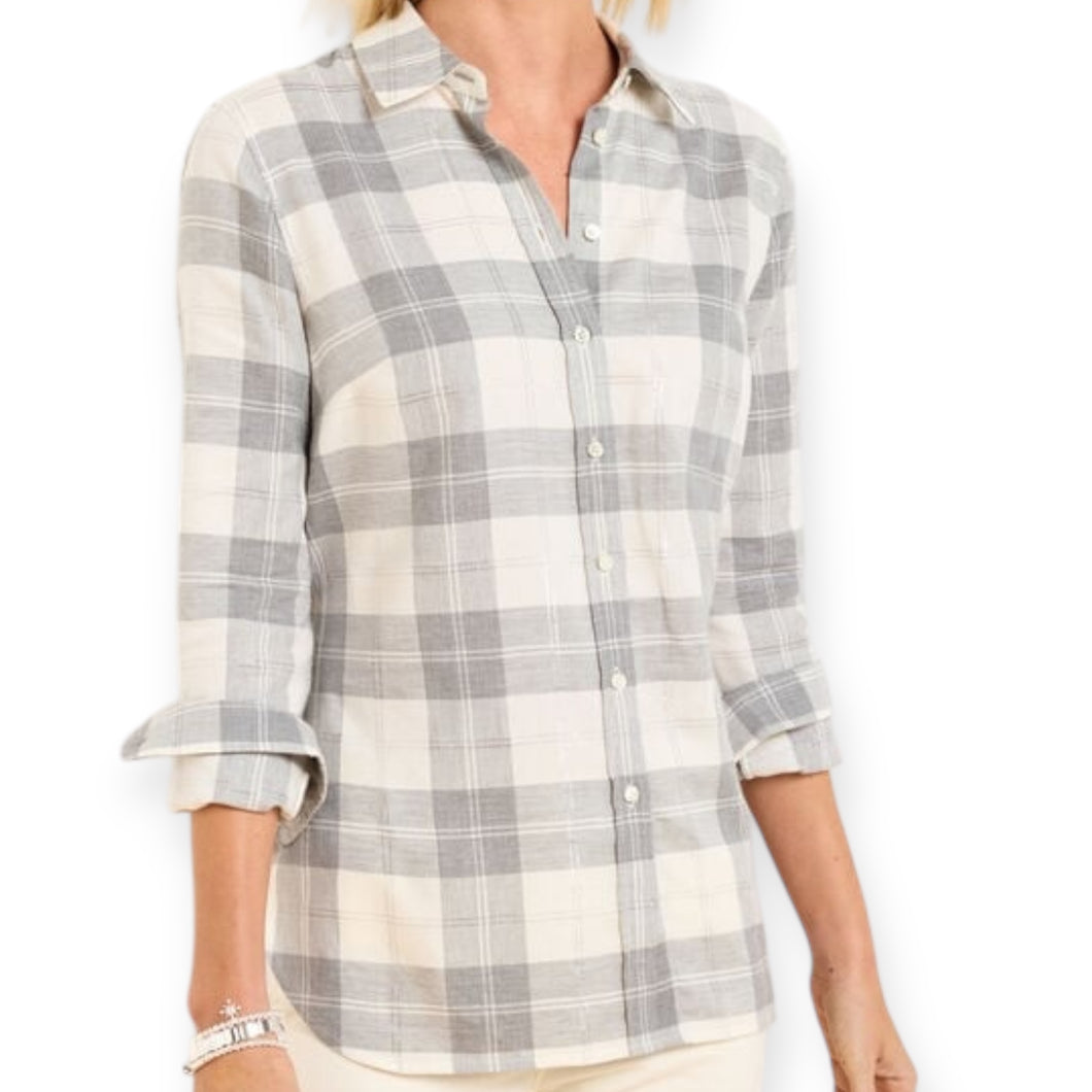 Metallic Flannel Modern Classic Shirt- Chimney Plaid