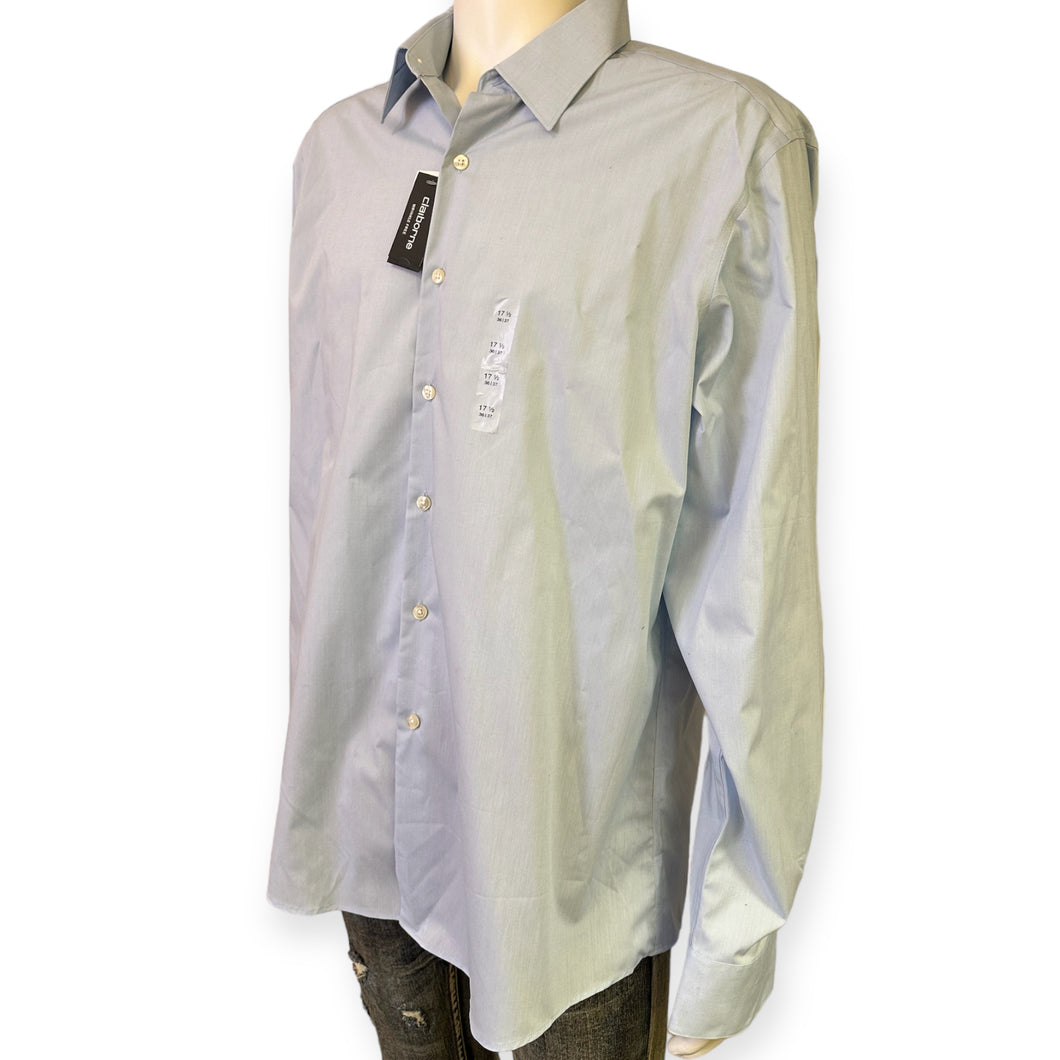 Claiborne Promise Blue Wrinkle Free Slim Fit Shirt