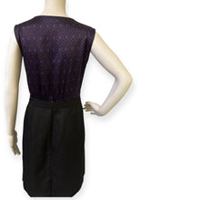 Load image into Gallery viewer, Banana Republic Black and Purple Color block dress