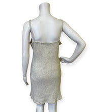 Load image into Gallery viewer, Ribbed Button Front Knit Slip Dress in Light Heather Gray