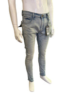 Load image into Gallery viewer, Vintage Slim Fit Light Wash Men's Jeans - Blue