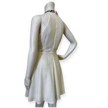 Load image into Gallery viewer, Lulus White Halter Neck Fit Rhinestone Flare Dress - Elegant Women's Party Dress