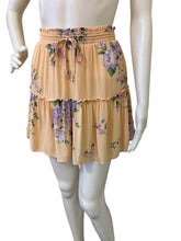 Load image into Gallery viewer, Women's Peach Floral Tiered Skirt