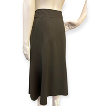 Load image into Gallery viewer, 600 West Elegant Olive Green Midi Skirt