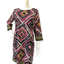 Load image into Gallery viewer, Talbots Chain Link Print Midi Geometric Patterned Dress