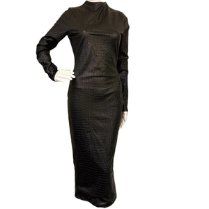 Naked Wardrobe Croc Midi Body-con Dress