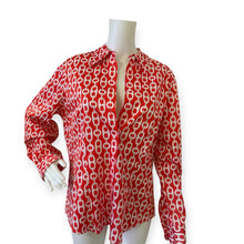 Load image into Gallery viewer, Red and White Chain Print Women's Top