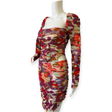 Load image into Gallery viewer, Nicholas Floral Ruched Long Sleeve Bodycon Dress